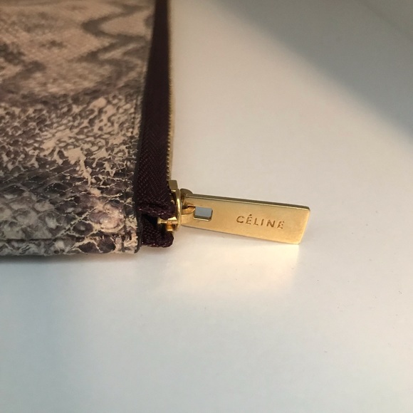 Celine maroon python clutch - Picture 3 of 7